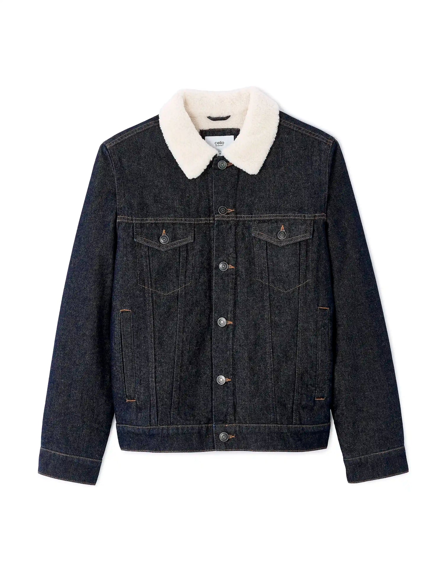 Celio_Brut_Sherpa-Lined Denim Jacket_JUDENSHERP_BRUT_07