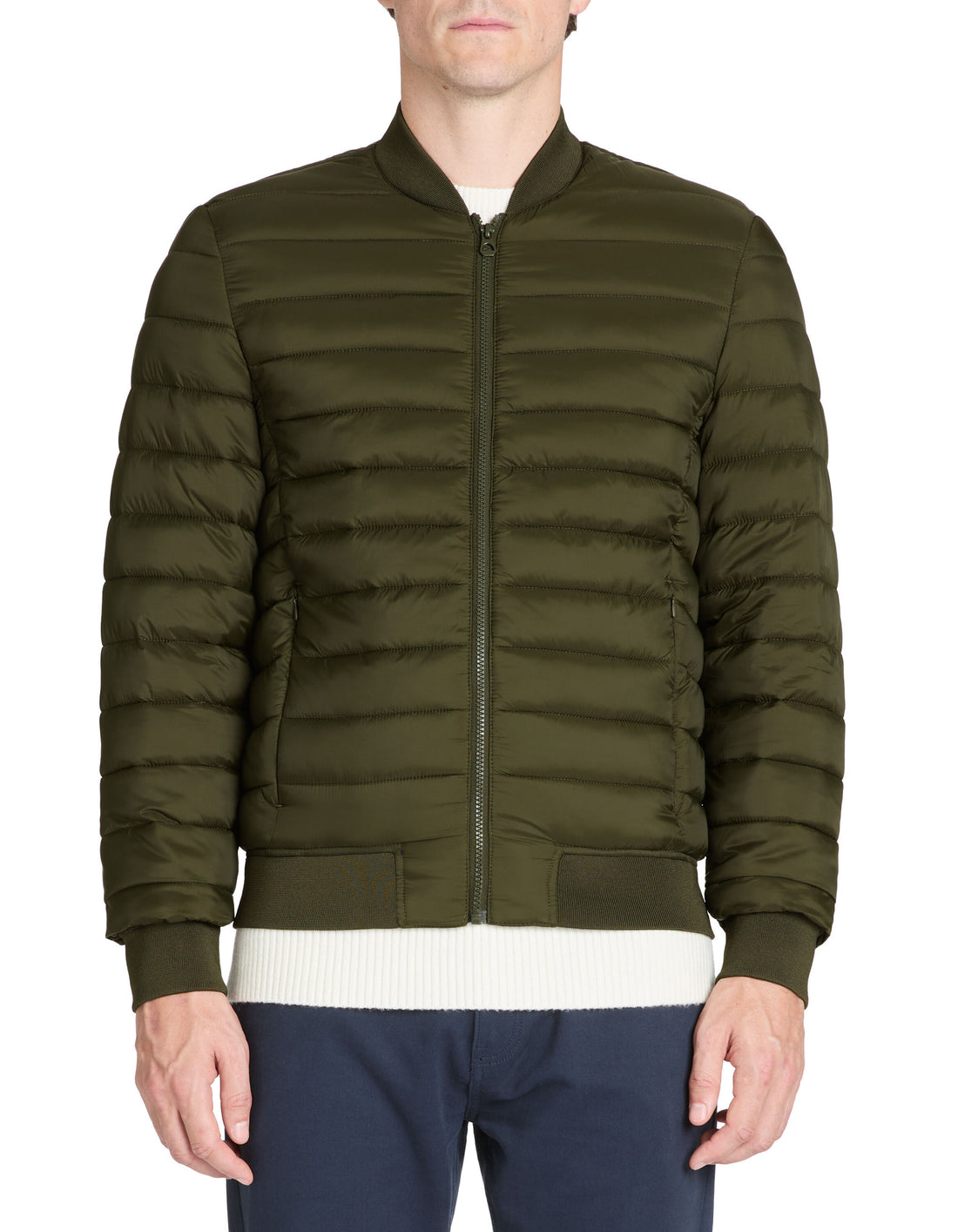 Celio_Khaki Light Bomber Neck Down Jacket_JULIGHTY_KAKI_01