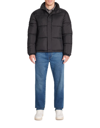 Celio_Black Warm Down Jacket with Stand-Up Collar_JUPARIGI_BLACK_02