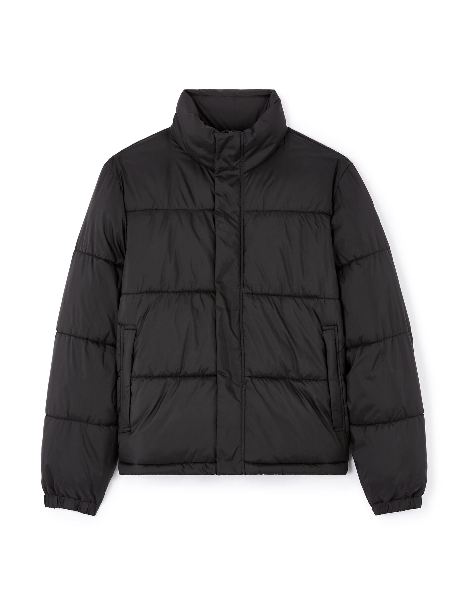 Celio_Black Warm Down Jacket with Stand-Up Collar_JUPARIGI_BLACK_05