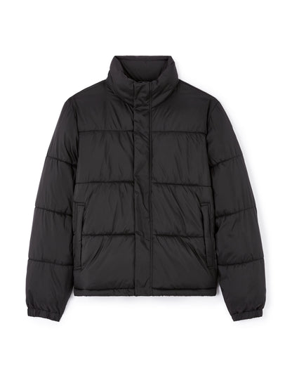 Celio_Black Warm Down Jacket with Stand-Up Collar_JUPARIGI_BLACK_05