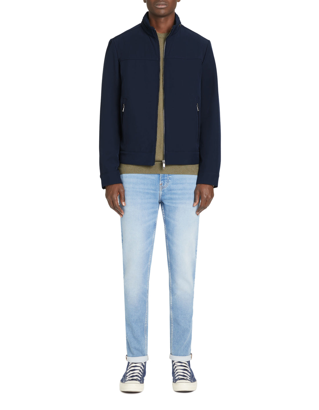Celio_Navy Softshell Jacket with High Collar_JUPRADO1_NAVY_02