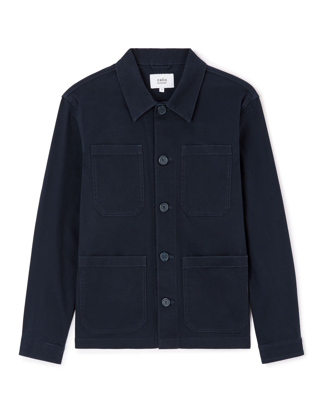 Shirt Collar Jacket - Navy_01