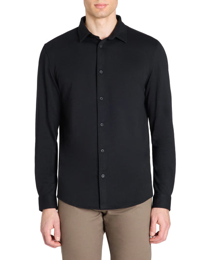 Celio_Black_Regular Jersey Shirt_LAHEM_BLACK_01