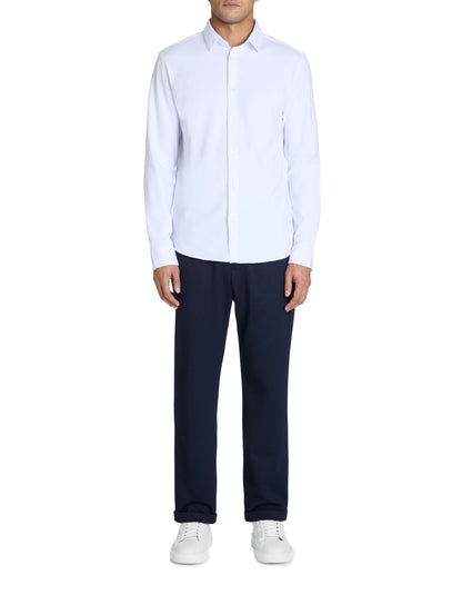 Celio_White Regular Jersey Shirt with French Collar_LAJERSEY_OPTICAL WHITE_02