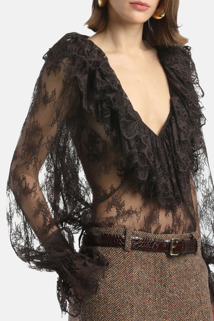 Luisa Spagnoli_Brown_Lancio - Lace Blouse Ð Fashion Show_LANCIO_0993_04