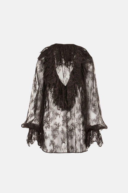 Luisa Spagnoli_Brown_Lancio - Lace Blouse Ð Fashion Show_LANCIO_0993_06