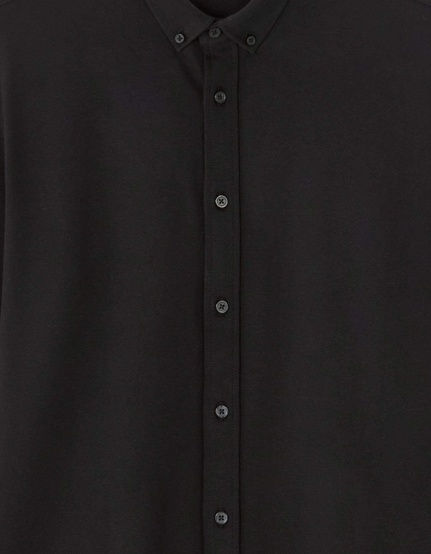 Celio_Black_Regular Pique Cotton Shirt_LAPIC_BLACK_05