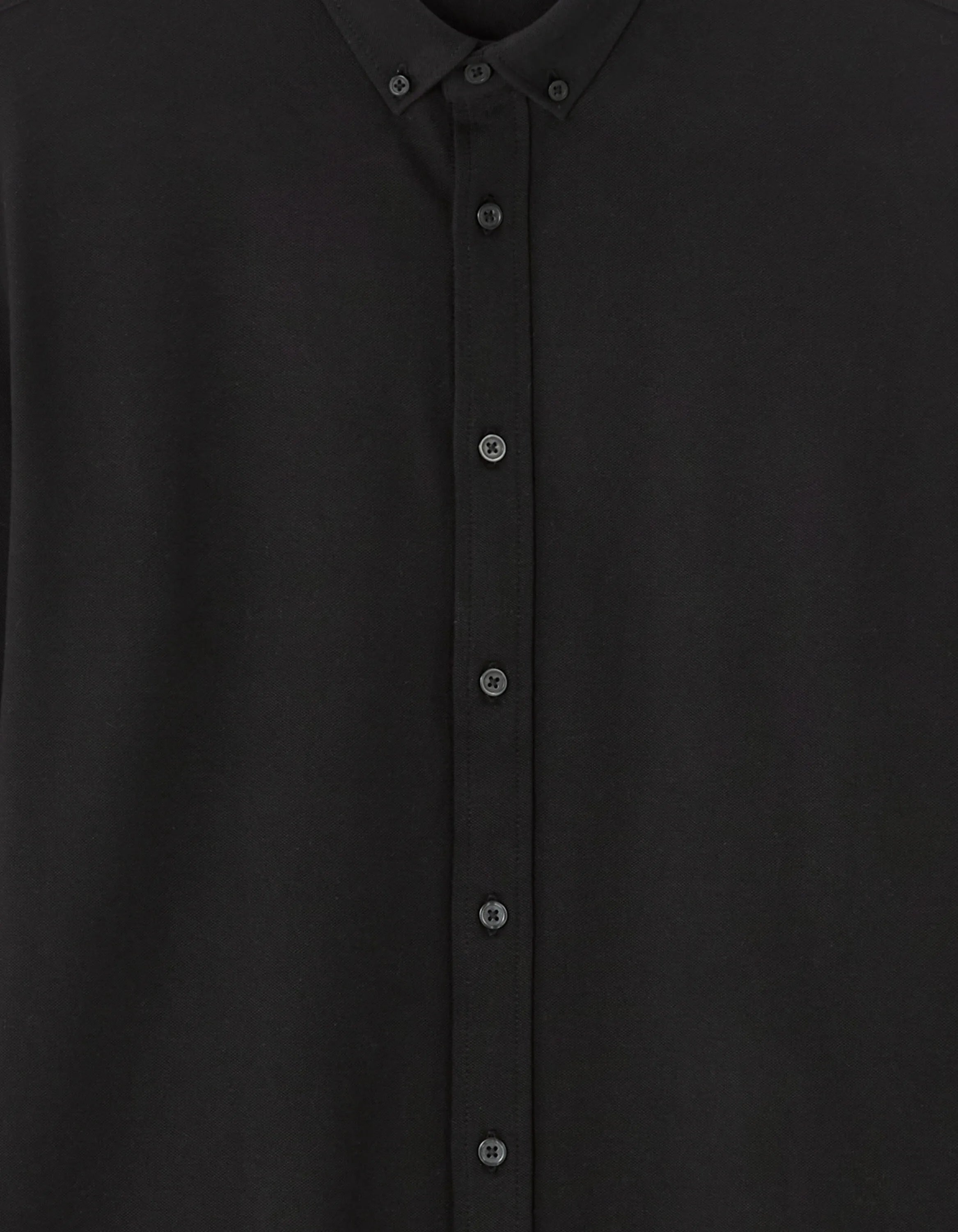 Celio_Black_Regular Pique Cotton Shirt_LAPIC_BLACK_05
