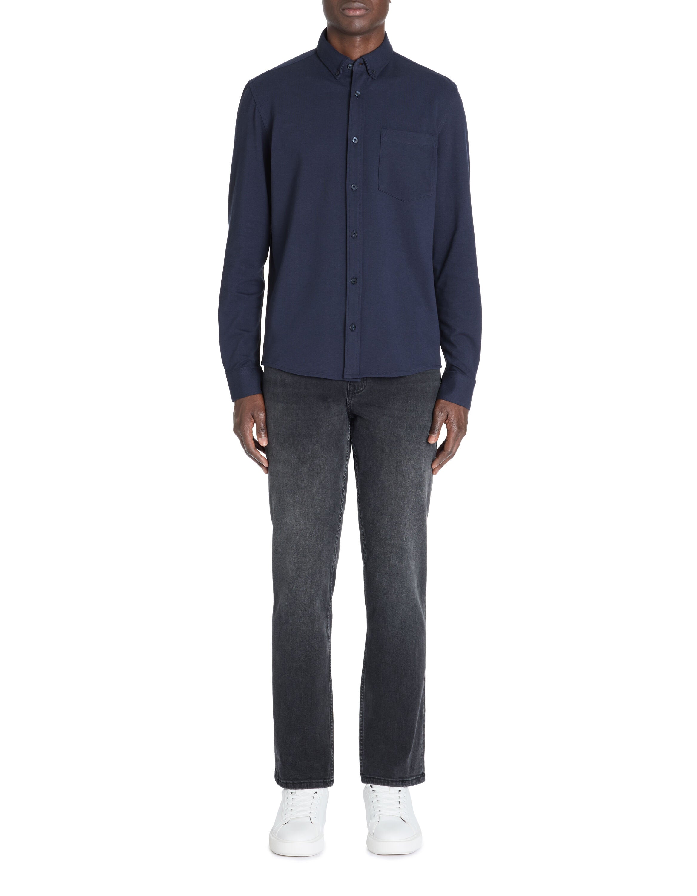 Celio_Navy Regular Stretch Cotton PiquŽ Shirt_LAPIC_NAVY_02