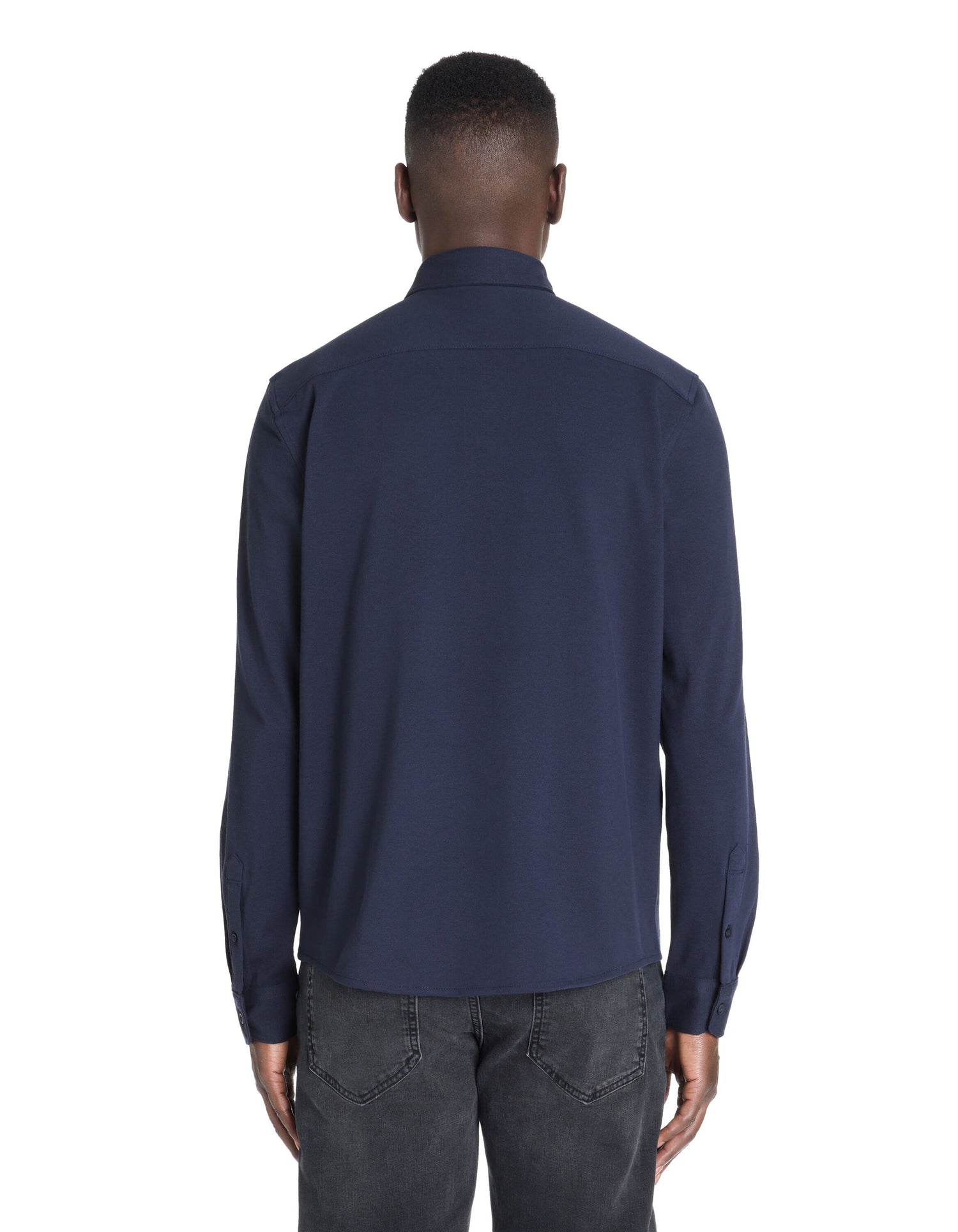 Celio_Navy Regular Stretch Cotton PiquŽ Shirt_LAPIC_NAVY_03