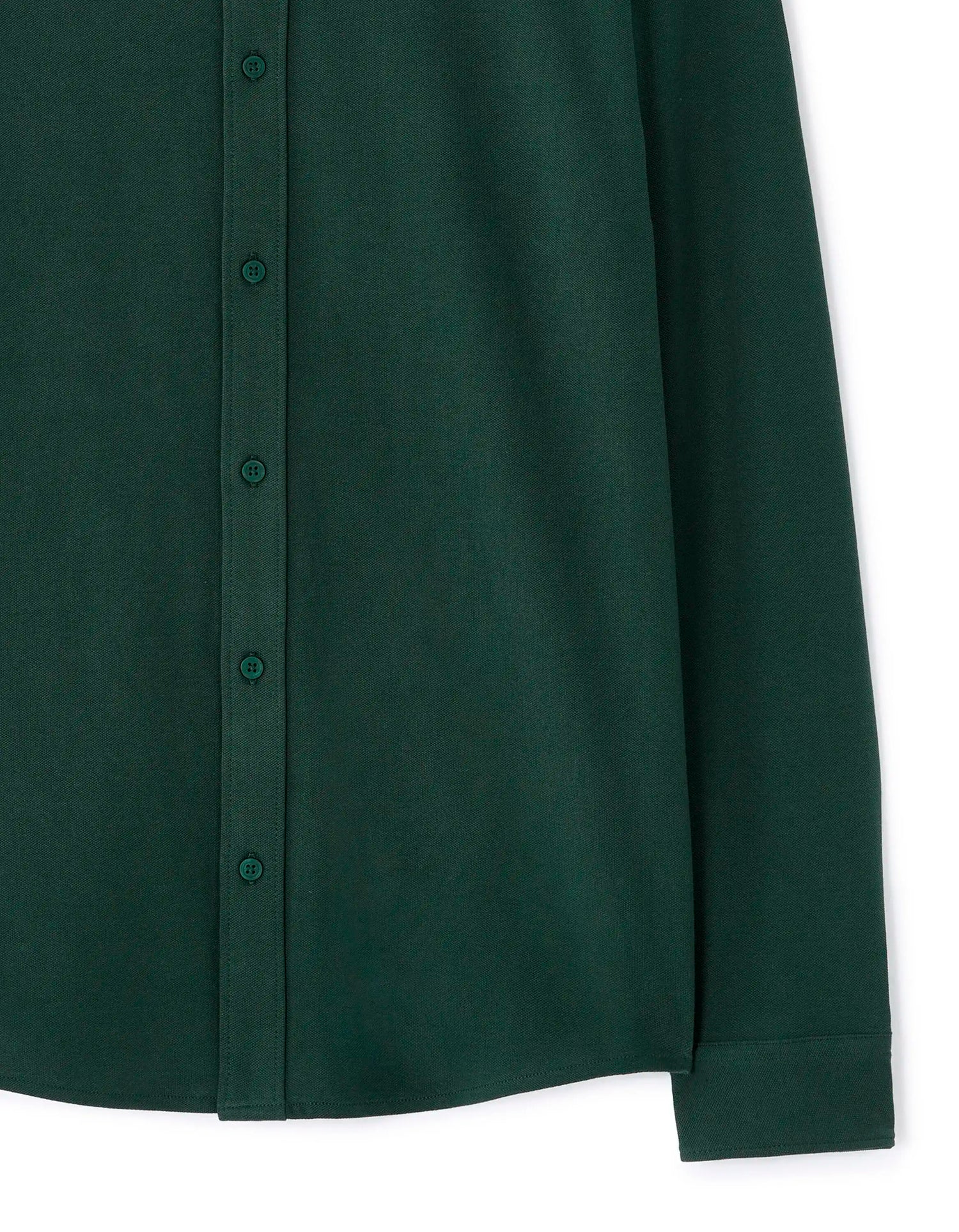 Celio_Vert Fonce_Regular Pique Cotton Shirt_LAPIC_VERT FONCE_06