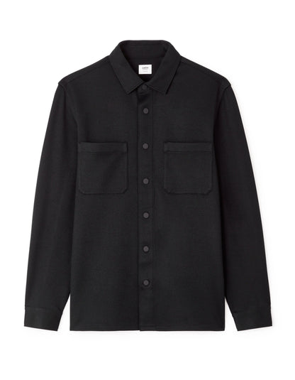 Celio_Black_Textured 2-Pocket Overshirt_LAPOUKI_BLACK_05