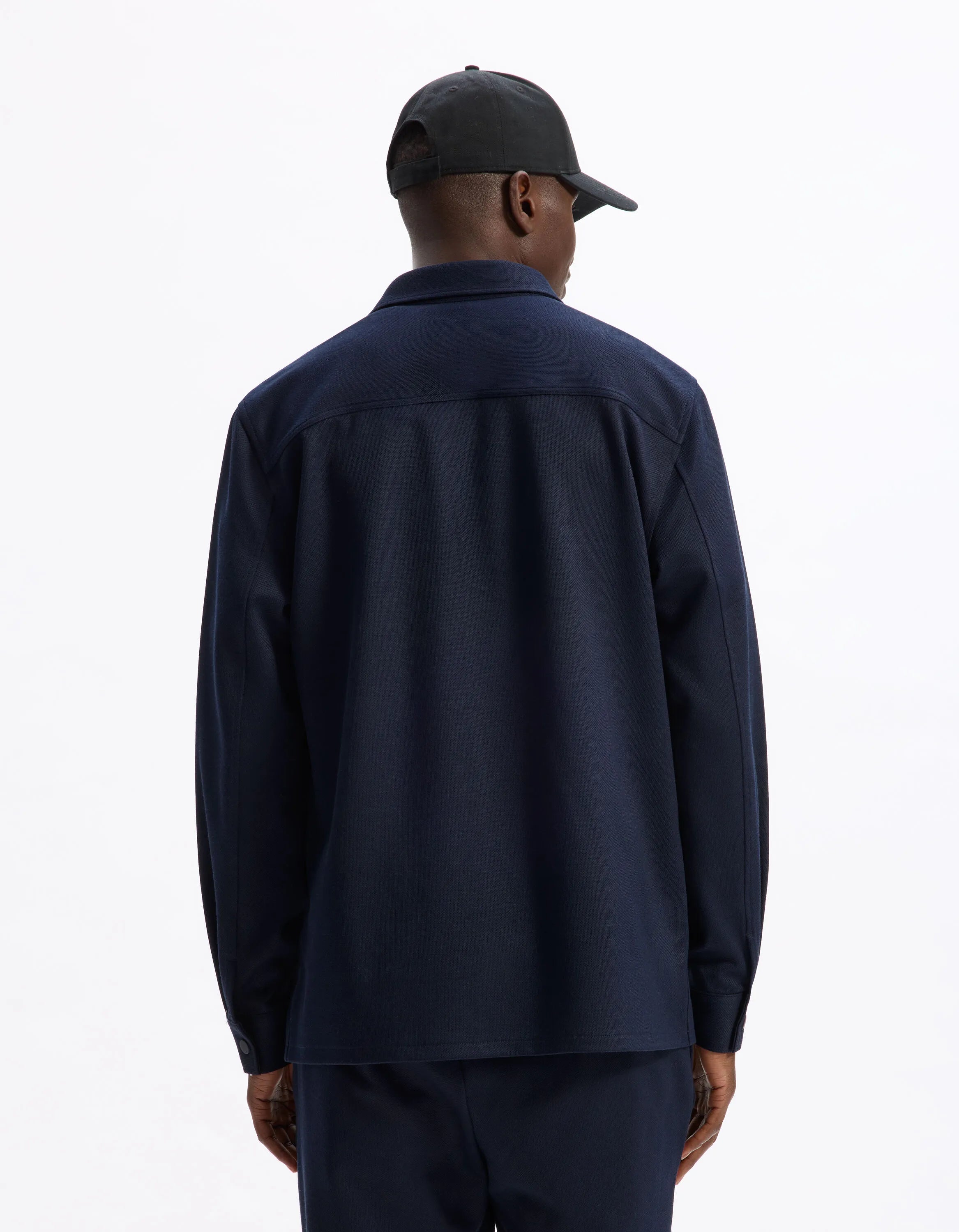 Celio_Navy_Textured 2-Pocket Overshirt_LAPOUKI_NAVY_03