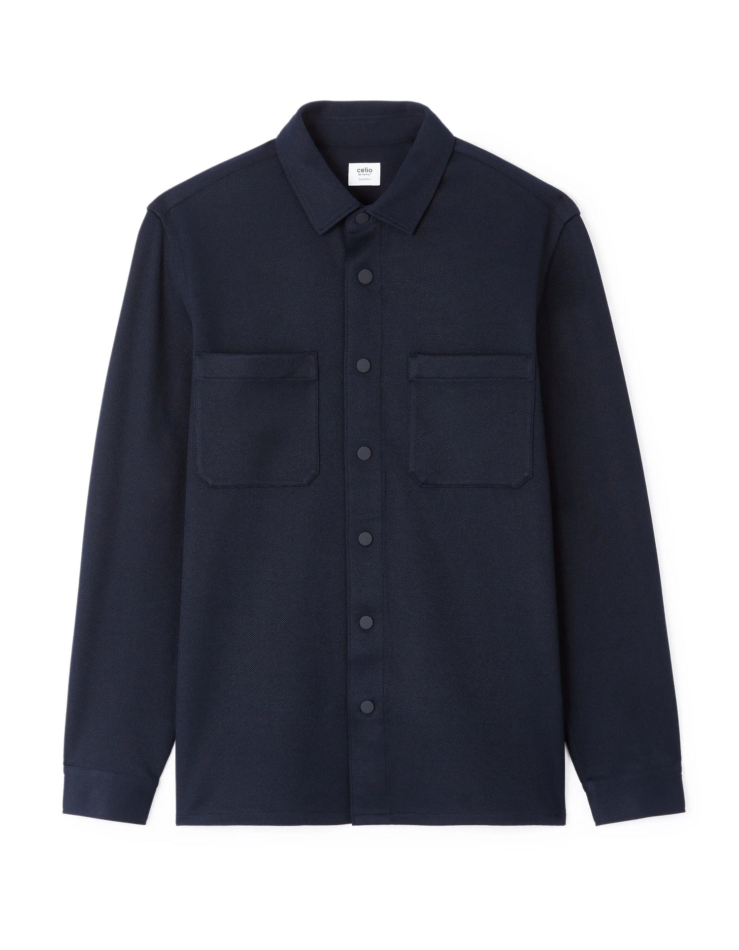 Celio_Navy_Textured 2-Pocket Overshirt_LAPOUKI_NAVY_05