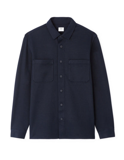 Celio_Navy_Textured 2-Pocket Overshirt_LAPOUKI_NAVY_05