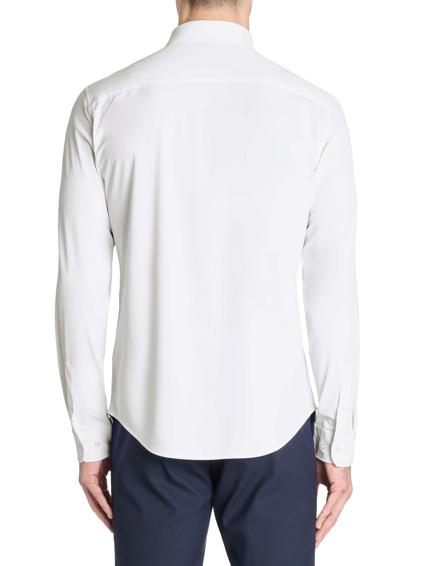 Celio_White Slim Fit Shirt with Stretch French Collar_LASTRET_OPTICAL WHITE_03