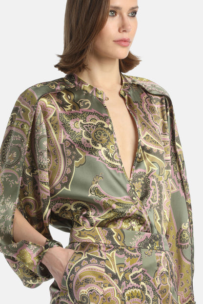 Luisa Spagnoli_Var Verde Rosa_Laterina - Paisley Print Blouse_LATERINA_3982_04