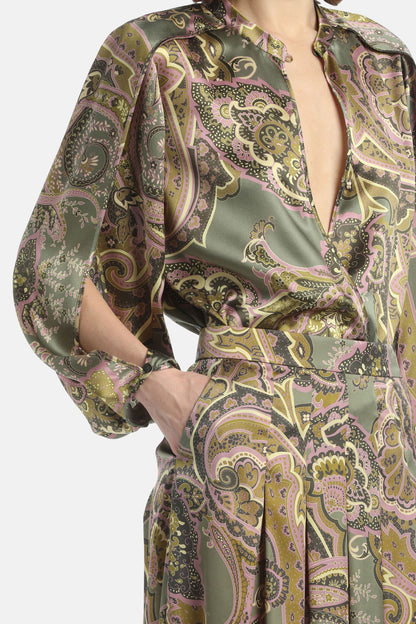 Luisa Spagnoli_Var Verde Rosa_Laterina - Paisley Print Blouse_LATERINA_3982_05