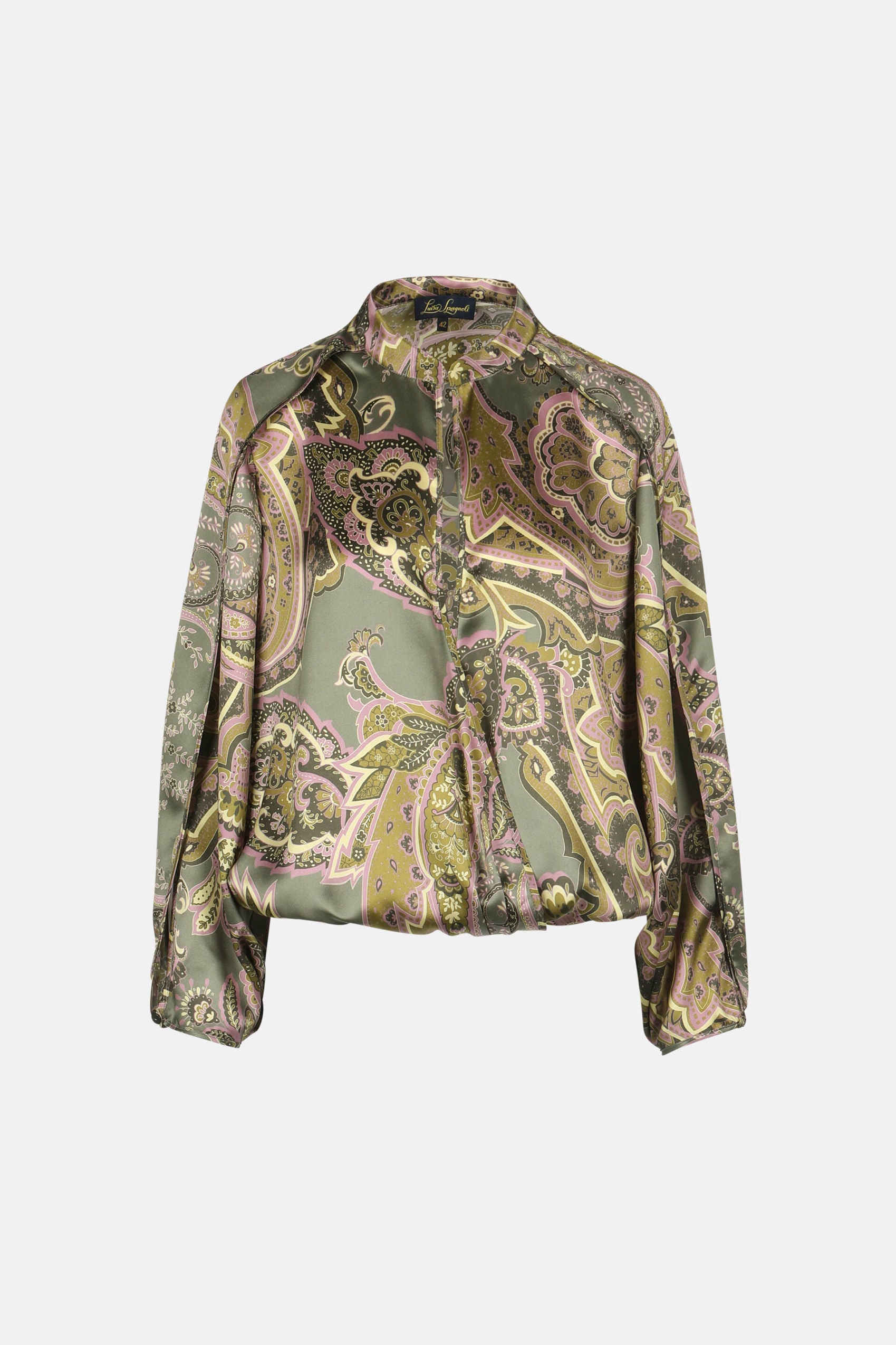 Luisa Spagnoli_Var Verde Rosa_Laterina - Paisley Print Blouse_LATERINA_3982_06