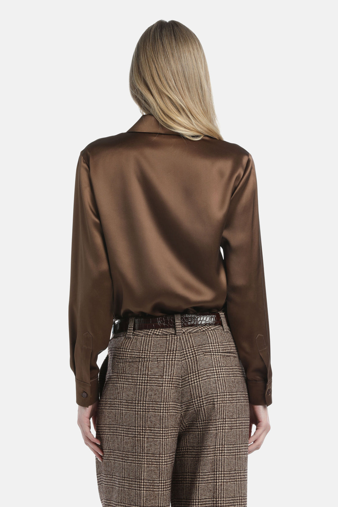 Luisa Spagnoli_Marrone_Latteria - Silk Shirt_LATTERIA_0930_02