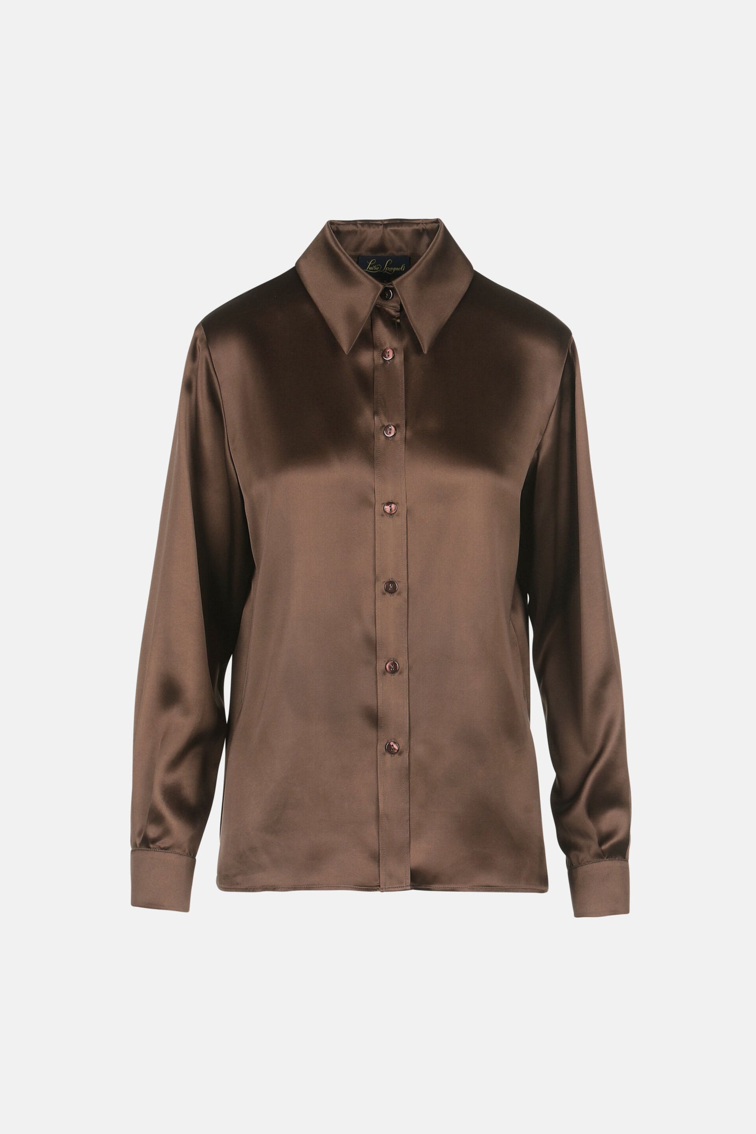 Luisa Spagnoli_Marrone_Latteria - Silk Shirt_LATTERIA_0930_05