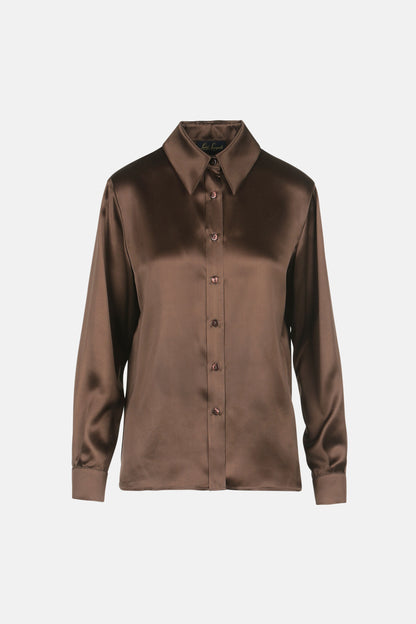 Luisa Spagnoli_Marrone_Latteria - Silk Shirt_LATTERIA_0930_05