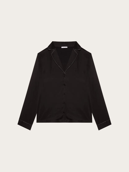 Yamamay_Black_Viscose Satin Shirt with Rhinestone Details Bright Satin_LCDD184001_072_04