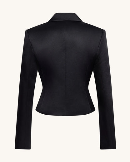 JW PEI_Black_Satin Sculpted Waist Cropped Blazer_LCO103-1_Black_04