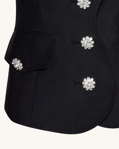 JW PEI_Black_Scalloped Placket Leg of Mutton Blazer_LCO104-1_Black_05