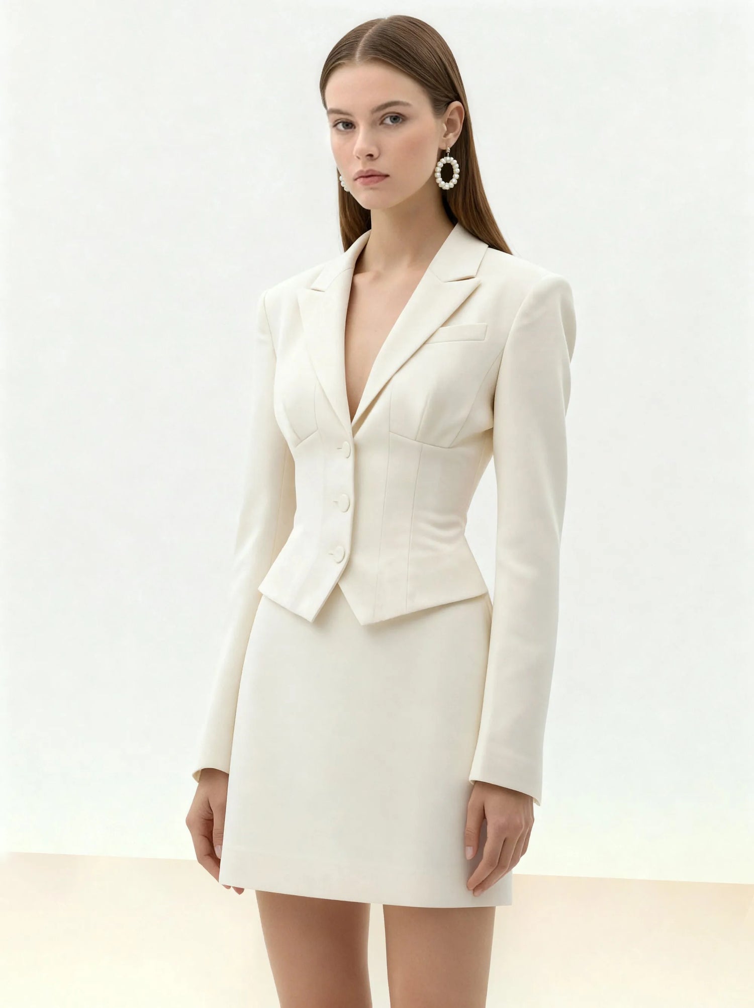 JW PEI_White_Sculpted Waist Cropped Blazer_LCO112-2_White_01