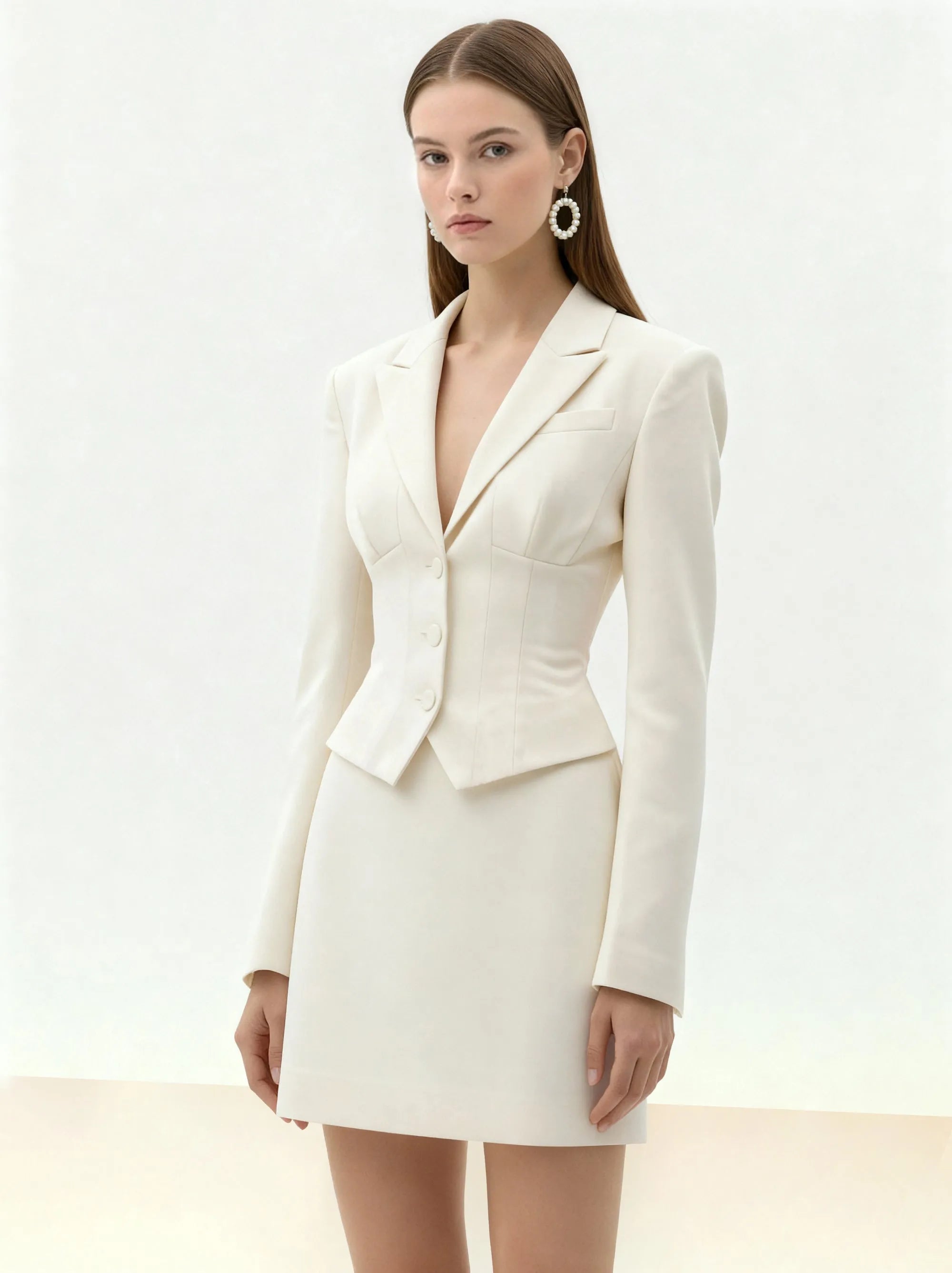 JW PEI_White_Sculpted Waist Cropped Blazer_LCO112-2_White_01