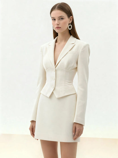 JW PEI_White_Sculpted Waist Cropped Blazer_LCO112-2_White_01