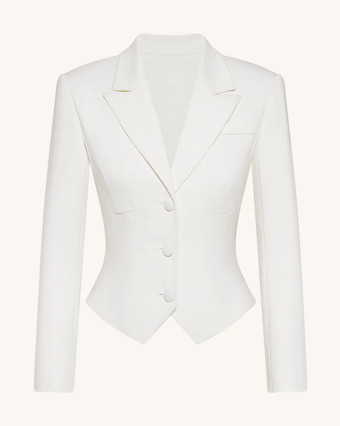 JW PEI_White_Sculpted Waist Cropped Blazer_LCO112-2_White_02