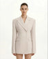 JW PEI Beige Women Structured Double-Breasted Tailored Blazer SKU: LCO118-8_Beige Image 01