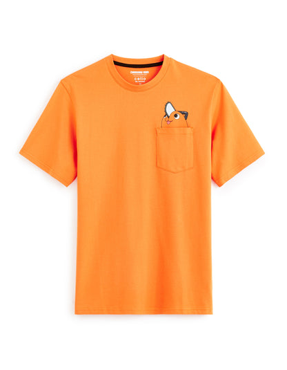 Celio_Chainsaw Man Orange T-Shirt_LDECSM1_ORANGE_05