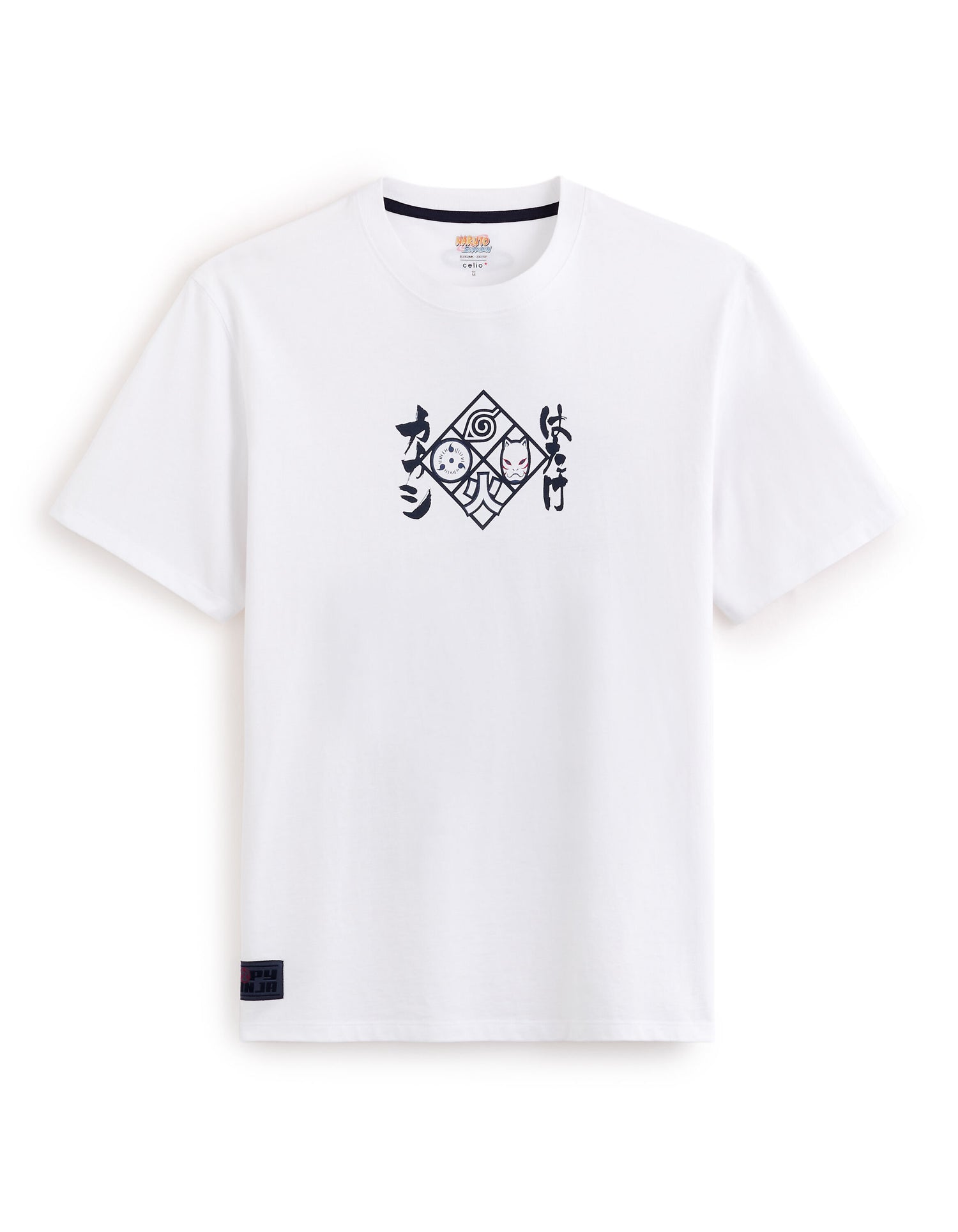 Celio_Naruto Shipp_den Kakashi White T-Shirt_LDENAR_BLANC_04