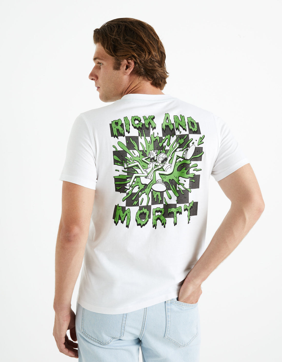 Celio_Rick and Morty White T-Shirt_LDERICK_OPTICAL WHITE_02