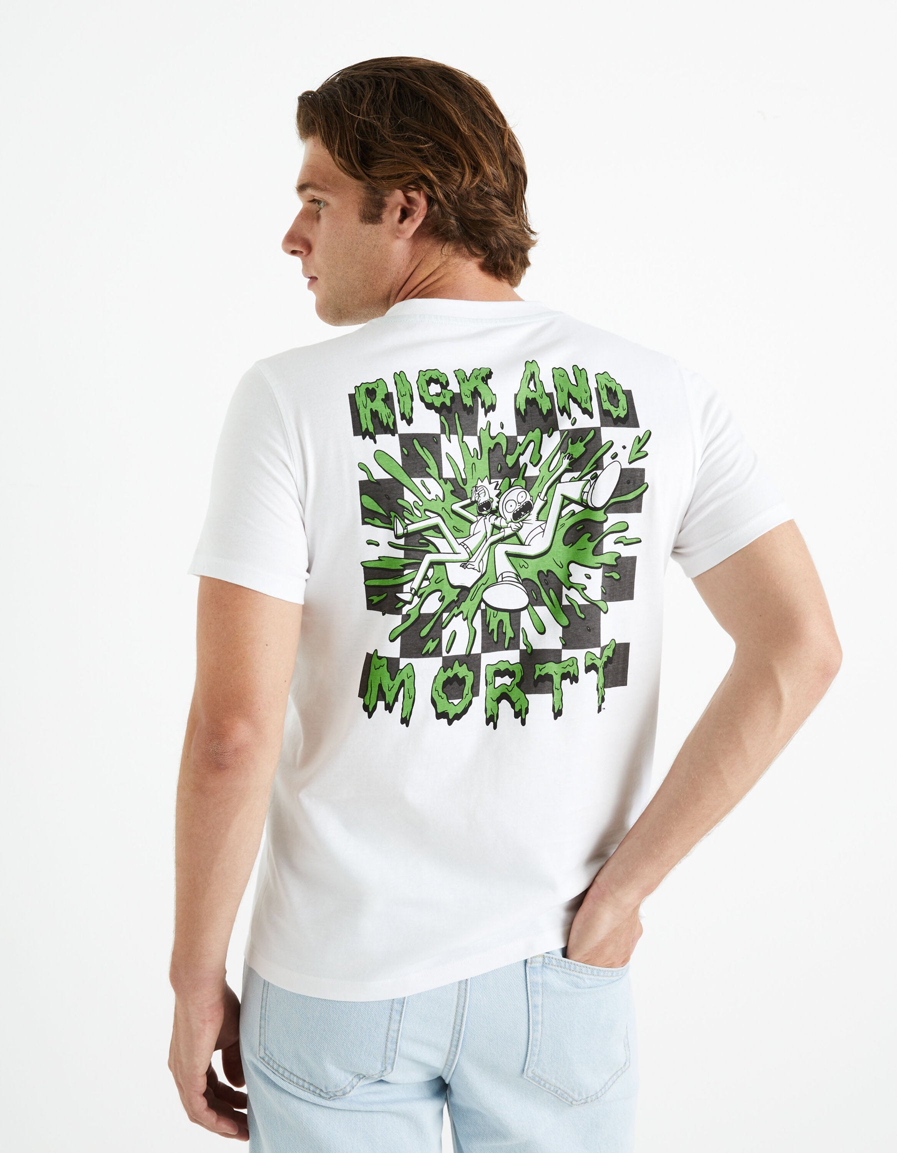 Celio_Rick and Morty White T-Shirt_LDERICK_OPTICAL WHITE_02