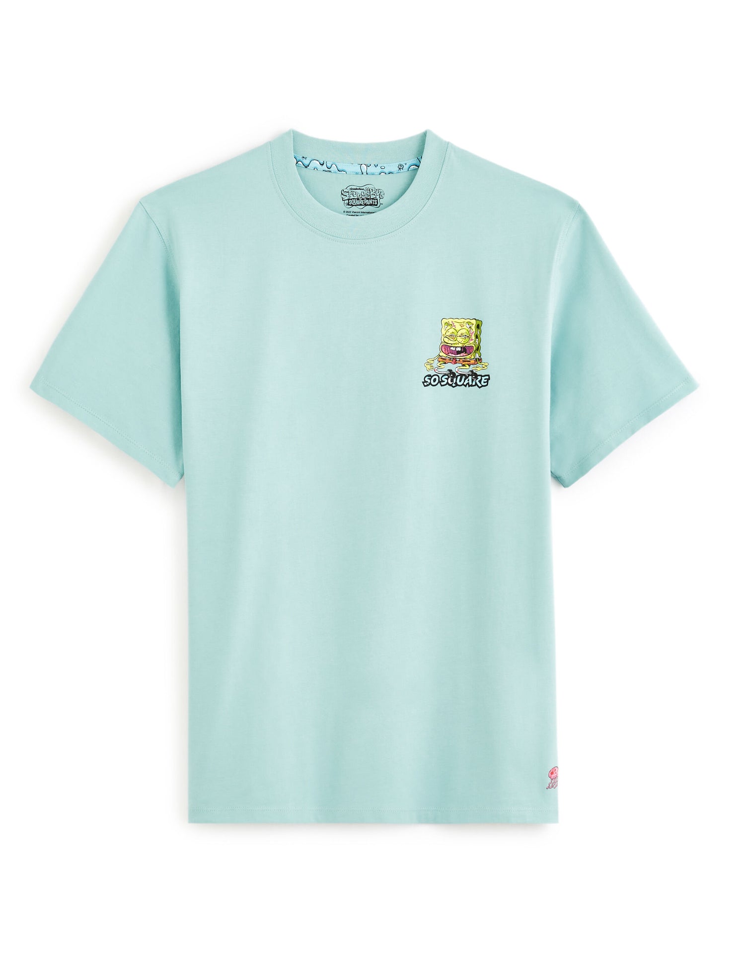 Celio_Spongebob Squarepants Green T-Shirt_LDESPONGE_GREEN_01