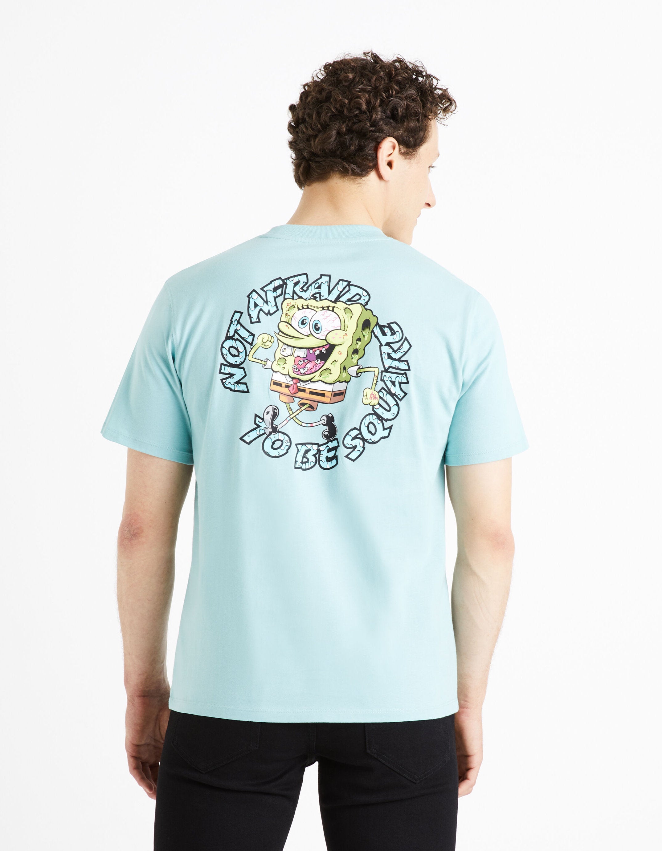 Celio_Spongebob Squarepants Green T-Shirt_LDESPONGE_GREEN_03