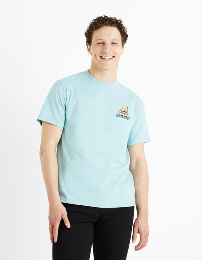 Celio_Spongebob Squarepants Green T-Shirt_LDESPONGE_GREEN_04