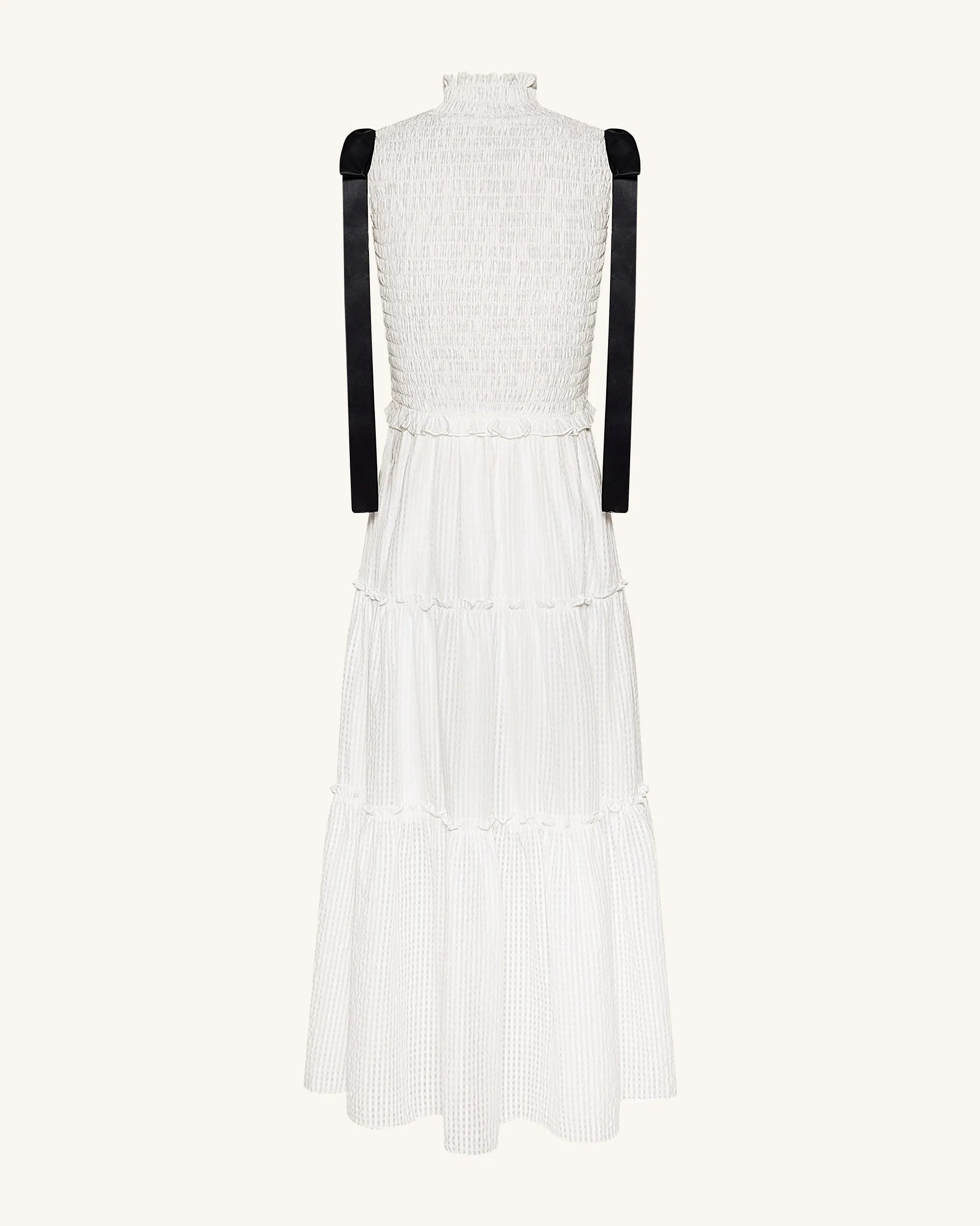JW PEI_White_High-Neck Sleeveless Smocked Three-Tier Maxi Dress_LDS217-2_White_04