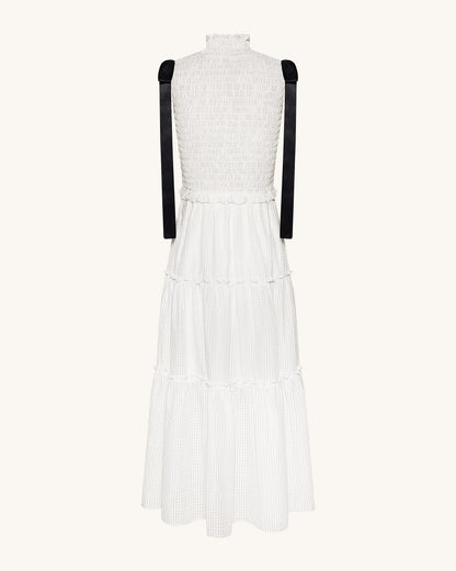 JW PEI_White_High-Neck Sleeveless Smocked Three-Tier Maxi Dress_LDS217-2_White_04