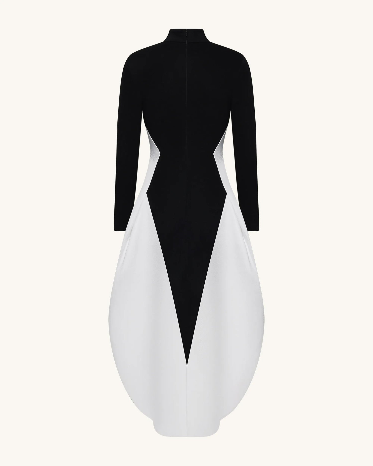 JW PEI Black Women Monochrome Paneled Long-Sleeve Maxi Dress  SKU: LDS335-1_Black Image 04