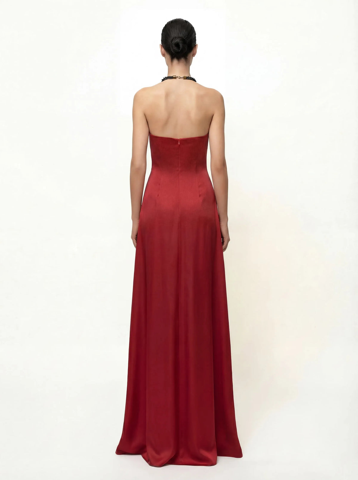 JW Pei Ruby Women Iris Floral Print Halter Maxi Dress SKU: LDS378-4_Ruby Image 02