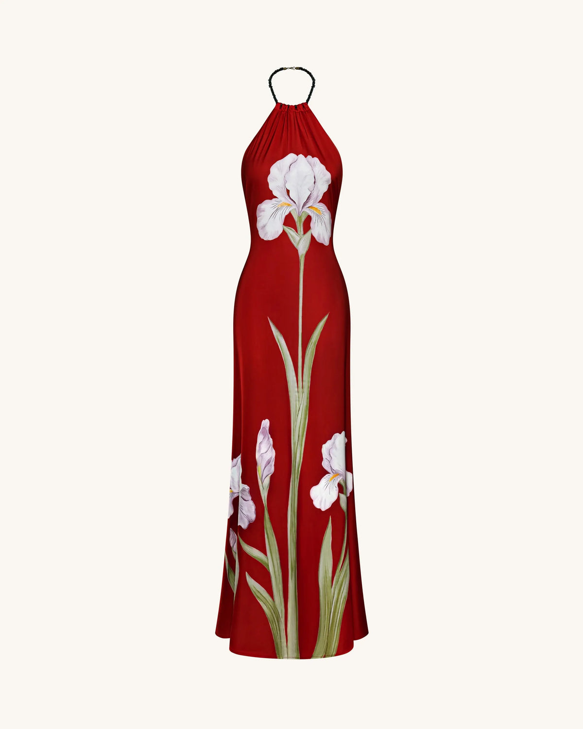 JW Pei Ruby Women Iris Floral Print Halter Maxi Dress SKU: LDS378-4_Ruby Image 03