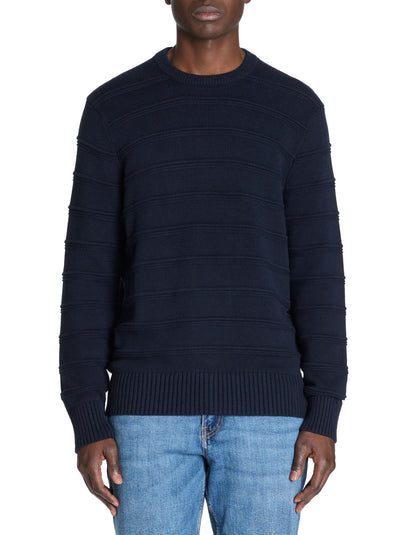 Celio_Navy Blue 100% Cotton Round-Neck Sweater_LEAARON_NAVY_02