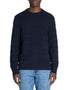 Celio_Navy Blue 100% Cotton Round-Neck Sweater_LEAARON_NAVY_02