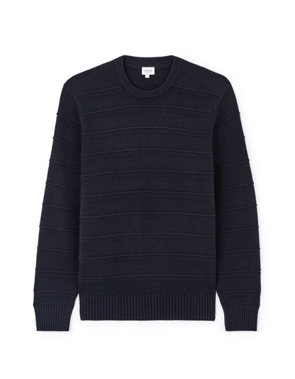 Celio_Navy Blue 100% Cotton Round-Neck Sweater_LEAARON_NAVY_04
